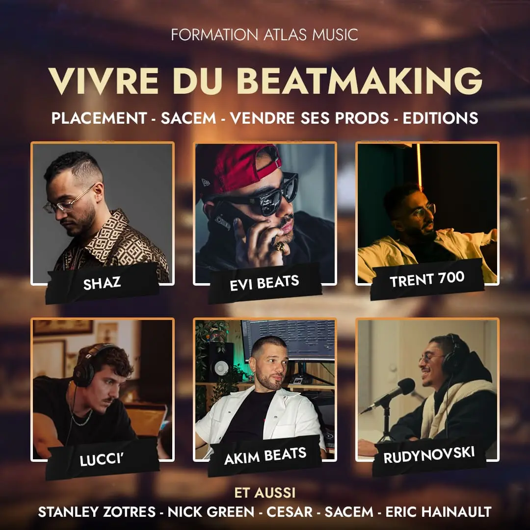 Affiche de la formation Vivre du Beatmaking : Business musical, SACEM et vente de prods